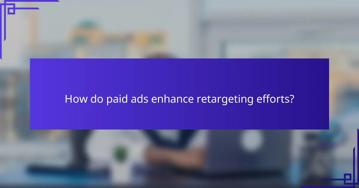 How do paid ads enhance retargeting efforts?